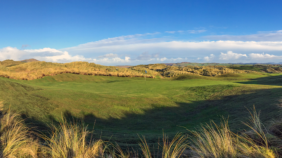 Beau Welling oversees reshaping of the twelfth green at Sandy Hills Links