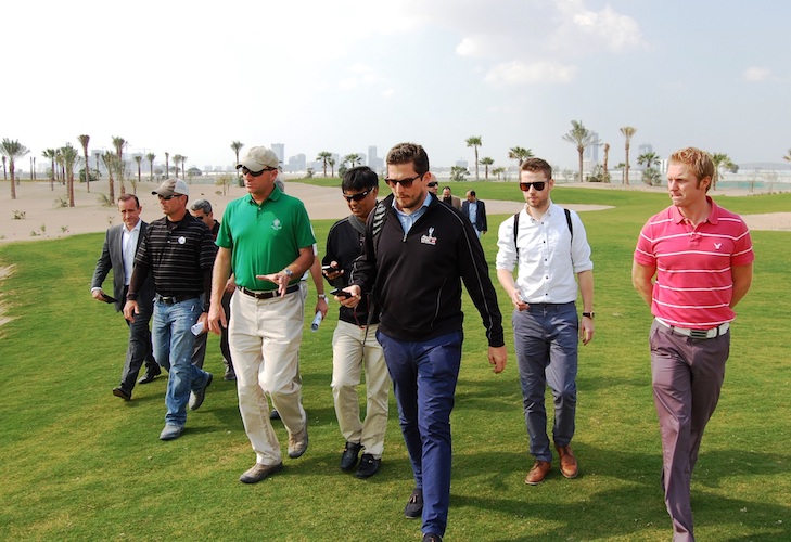 Hanse checks construction progress on Trump Dubai course