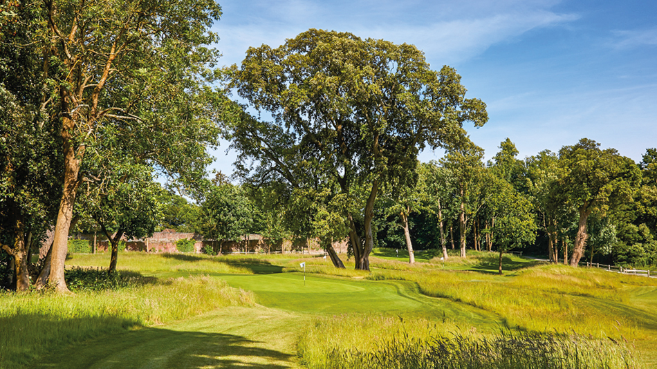 The six-hole short course, The Copse, is laid out around thickets of large evergreen trees