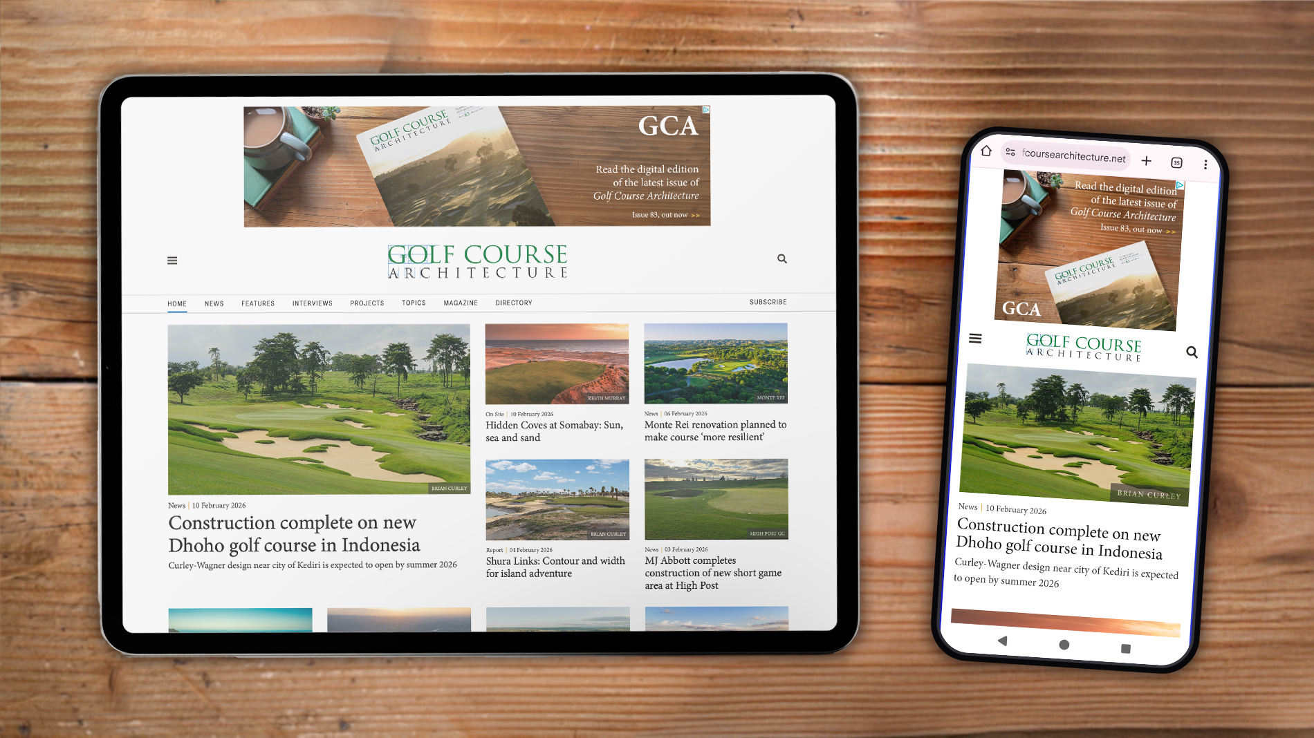 Digital advertising on the golfcoursearchitecture website