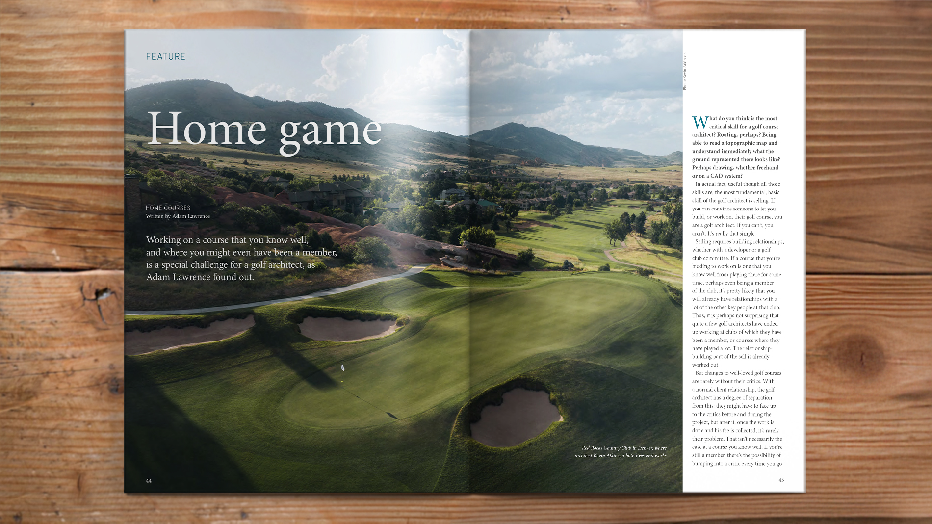 Advertising in the print edition of Golf Course Architecture